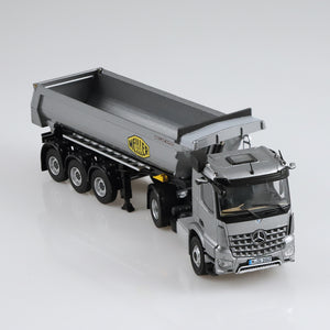 Mercedes-Benz Arocs Meiller tipping semi trailer.